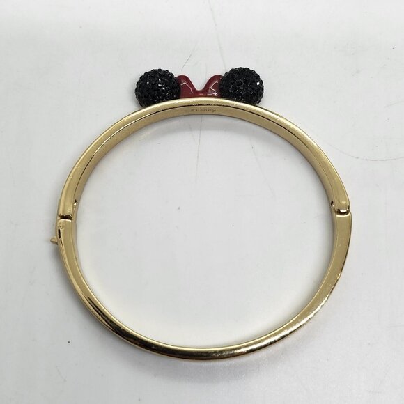 Disney Parks Kate Spade New York Minnie Mouse Red Bow Bangle Bracelet - Picture 1 of 8